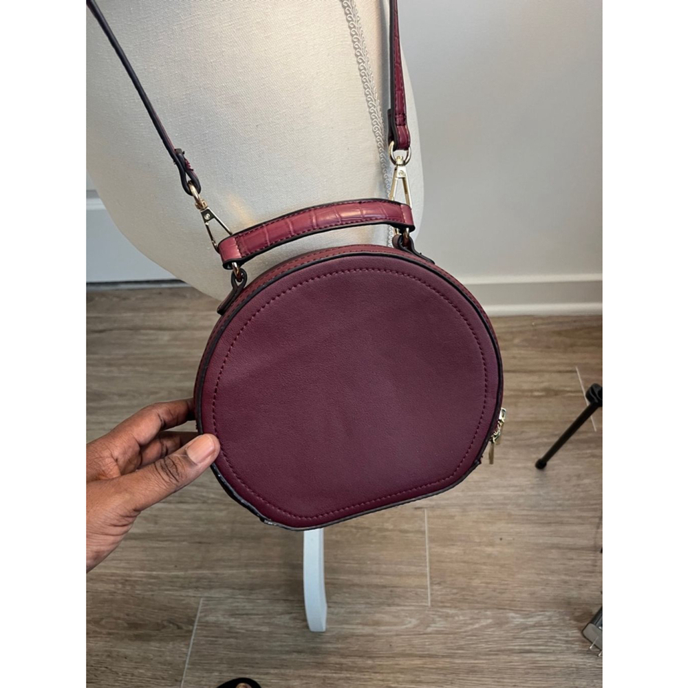 Sole Society Jamya Crossbody Vegan Vanity Burgundy Bag